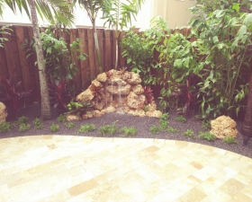 Waterfall and Hardscapes in Kendall