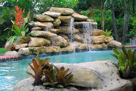 Hardscape Installation by the poolside in Key Biscayne